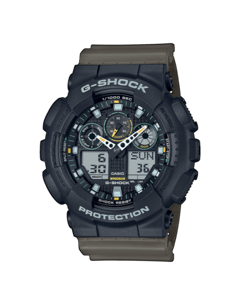 MONTRE GA-100TU NOIR/VERT - G-SHOCK MONTRE GA-100TU NOIR/VERT - G-SHOCK