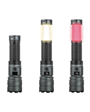 Lampe multifonction Konuslight 4000 lumens rechargeable avec base magnétique et power bank