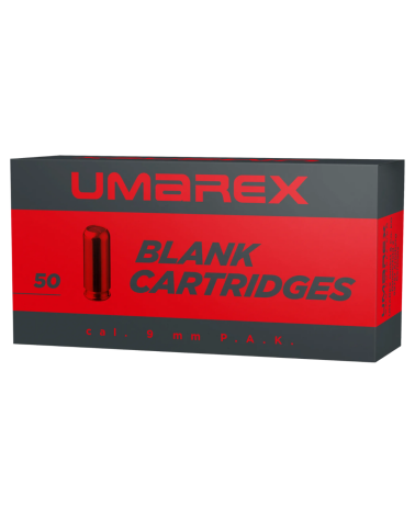 Boîte de 50 cartouches à blanc 9 mm P.A.K. Umarex en laiton