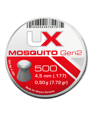 Boîte de 500 plombs plats 4,5 mm Mosquito G2 UX