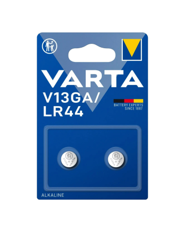 Pile LR44 1.5V Varta – Blister de 2 piles alcalines