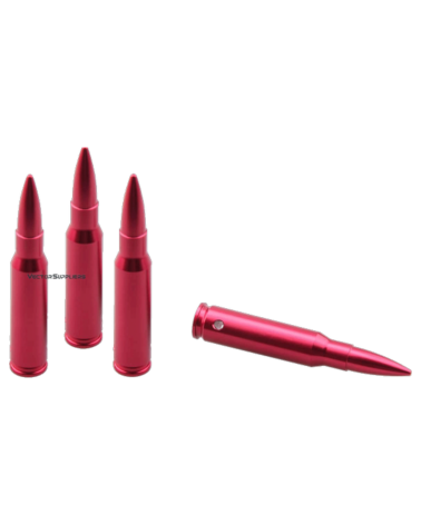 Douilles d’entraînement 7.62x51 x4 Vector Optics – cartouches factices aluminium rouge Douilles d’entraînement 7.62x51 x4 Vector Optics – cartouches factices aluminium rouge