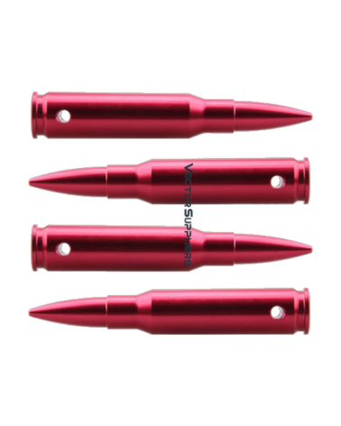 Douilles d’entraînement 7.62x51 x4 Vector Optics – cartouches factices aluminium rouge Douilles d’entraînement 7.62x51 x4 Vector Optics – cartouches factices aluminium rouge