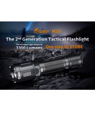 Lampe tactique Fitorch M30C 3300 lumens – rechargeable USB-C, longue portée 340 m Lampe tactique Fitorch M30C 3300 lumens – rechargeable USB-C, longue portée 340 m