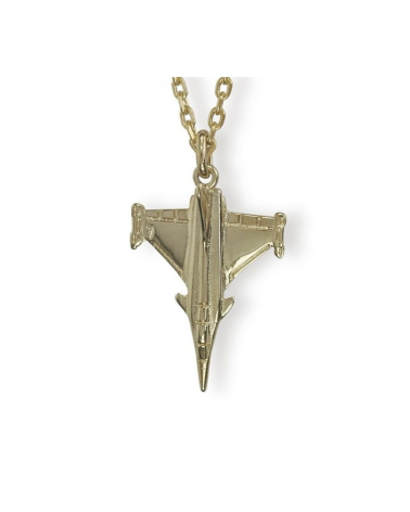 Pendentif avion Rafale doré à l’or fin – DCA