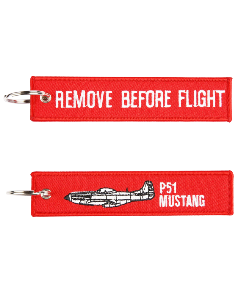 PORTE CLÉ REMOVE BEFORE FLIGHT P51 MUSTANG - FOSTEX GARMENTS PORTE CLÉ REMOVE BEFORE FLIGHT P51 MUSTANG - FOSTEX GARMENTS