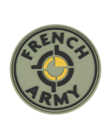 Patch PVC French Army 8 cm kaki basse visibilité A.R.E.S.