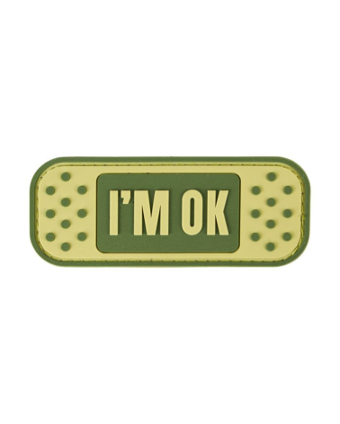 Patch PVC I’m OK en forme de pansement kaki avec velcro – A.R.E.S.