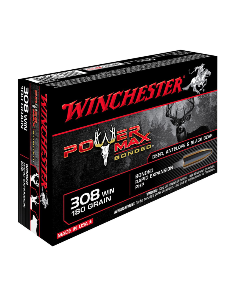 .308WIN POWER MAX BONDED 180GR X20 - WINCHESTER .308WIN POWER MAX BONDED 180GR X20 - WINCHESTER