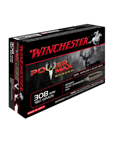 Boîte de 20 cartouches Winchester Power Max Bonded .308 Win 180 gr.