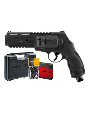 Pack TR50L Cal 50 13J T4E revolver CO2 6 coups avec 100 billes RUB 50 5 capsules CO2 12 g et mallette Umarex