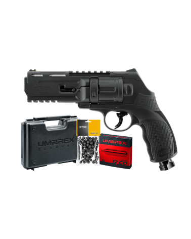 Pack TR50 Gen2 T4E revolver CO2 calibre 50 avec 100 billes RUB 50 et 5 capsules CO2 12 g