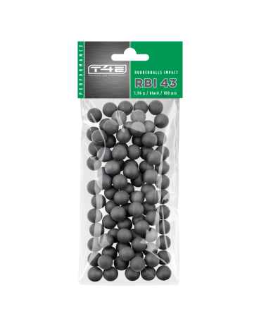 Pack 100 billes RBI caoutchouc noyau acier calibre 43 T4E pour entraînement