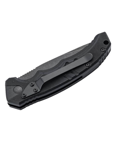 Couteau automatique Böker Intention II Tanto Noir lame D2 Black Stonewash manche G10 noir Couteau automatique Böker Intention II Tanto Noir lame D2 Black Stonewash manche G10 noir