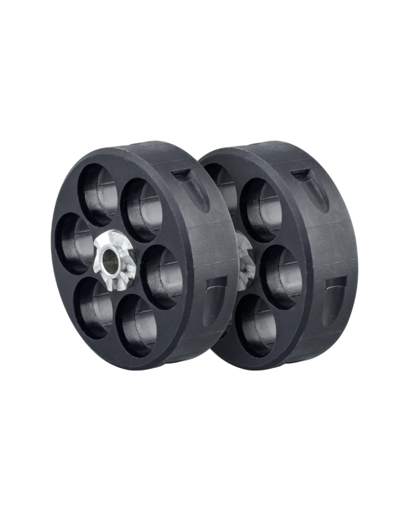 Lot de 2 barillets T4E TR50 calibre .50 capacité 6 coups pour rechargement rapide Lot de 2 barillets T4E TR50 calibre .50 capacité 6 coups pour rechargement rapide