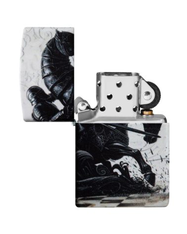 Briquet Zippo Black Knight Design avec cavaliers d’échecs en impression 540° Color Matte Briquet Zippo Black Knight Design avec cavaliers d’échecs en impression 540° Color Matte
