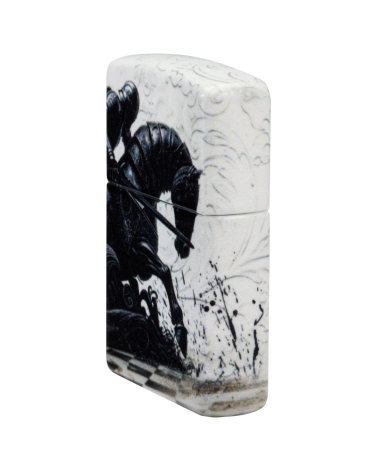 Briquet Zippo Black Knight Design avec cavaliers d’échecs en impression 540° Color Matte Briquet Zippo Black Knight Design avec cavaliers d’échecs en impression 540° Color Matte