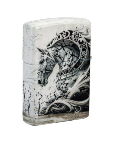 Briquet Zippo Black Knight Design avec cavaliers d’échecs en impression 540° Color Matte Briquet Zippo Black Knight Design avec cavaliers d’échecs en impression 540° Color Matte