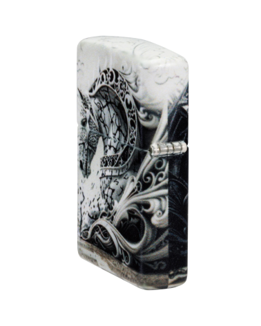 Briquet Zippo Black Knight Design avec cavaliers d’échecs en impression 540° Color Matte Briquet Zippo Black Knight Design avec cavaliers d’échecs en impression 540° Color Matte