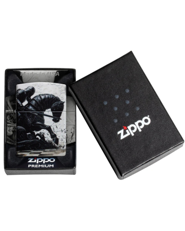 Briquet Zippo Black Knight Design avec cavaliers d’échecs en impression 540° Color Matte Briquet Zippo Black Knight Design avec cavaliers d’échecs en impression 540° Color Matte