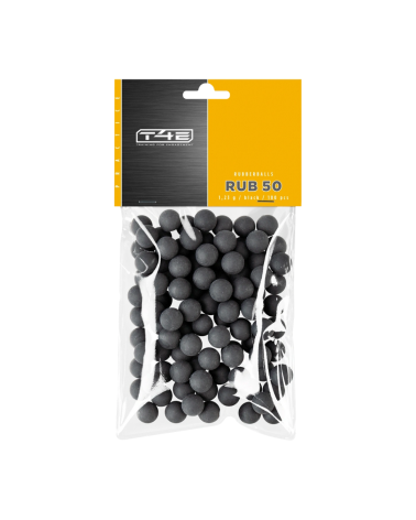 Pack 100 billes caoutchouc calibre 50 T4E pour entraînement intensif et plinking