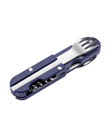 Couteau Tatou Bleu multifonctions TB Outdoor avec lame inox et étui nylon