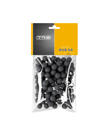 Pack 100 billes caoutchouc calibre 68 T4E pour entraînement et tir de précision