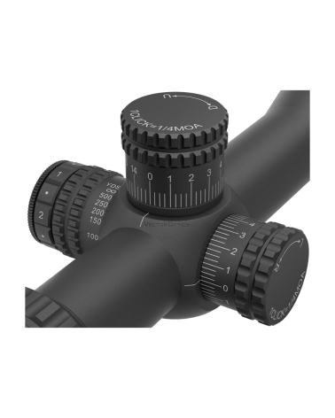 Lunette Orion Pro Max 6-24x50 FFP HD Vector Optics avec réticule FFP, verres HD et tourelles verrouillables Lunette Orion Pro Max 6-24x50 FFP HD Vector Optics avec réticule FFP, verres HD et tourelles verrouillables