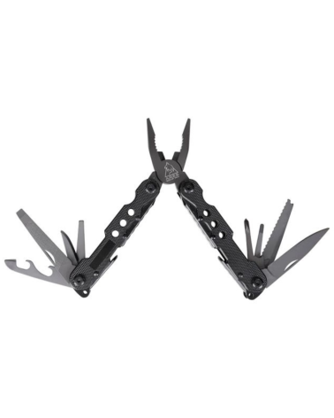 Pince multifonction Crab Ares avec 12 outils en acier finition titanium et étui ceinture