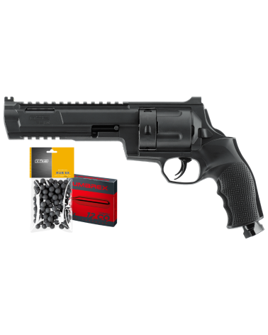 Pack TR68 Gen2 T4E revolver calibre .68 16 J avec 100 billes d’entraînement et 5 capsules CO₂ 12 g