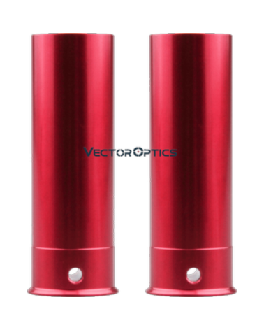 Lot de 2 douilles d’entraînement calibre 12 Vector Optics en aluminium anodisé rouge avec culot silicone et attache Lot de 2 douilles d’entraînement calibre 12 Vector Optics en aluminium anodisé rouge avec culot silicone et attache
