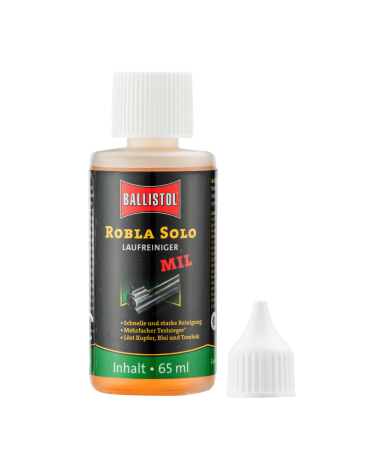 Flacon de Robla Solo Ballistol 65 ml, nettoyant canons intensif pour armes fortement encrassées