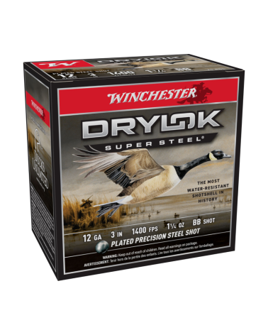 Boîte 25 cartouches Steel Drylok 12/76 35 g Winchester cartouches acier étanches Drylok pour chasse en zones humides