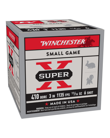 Boîte 25 cartouches Super X‑High Brass 410/76 19,5 g Winchester jupe P6 vitesse 346 m/s pour tir sportif et petit gibier