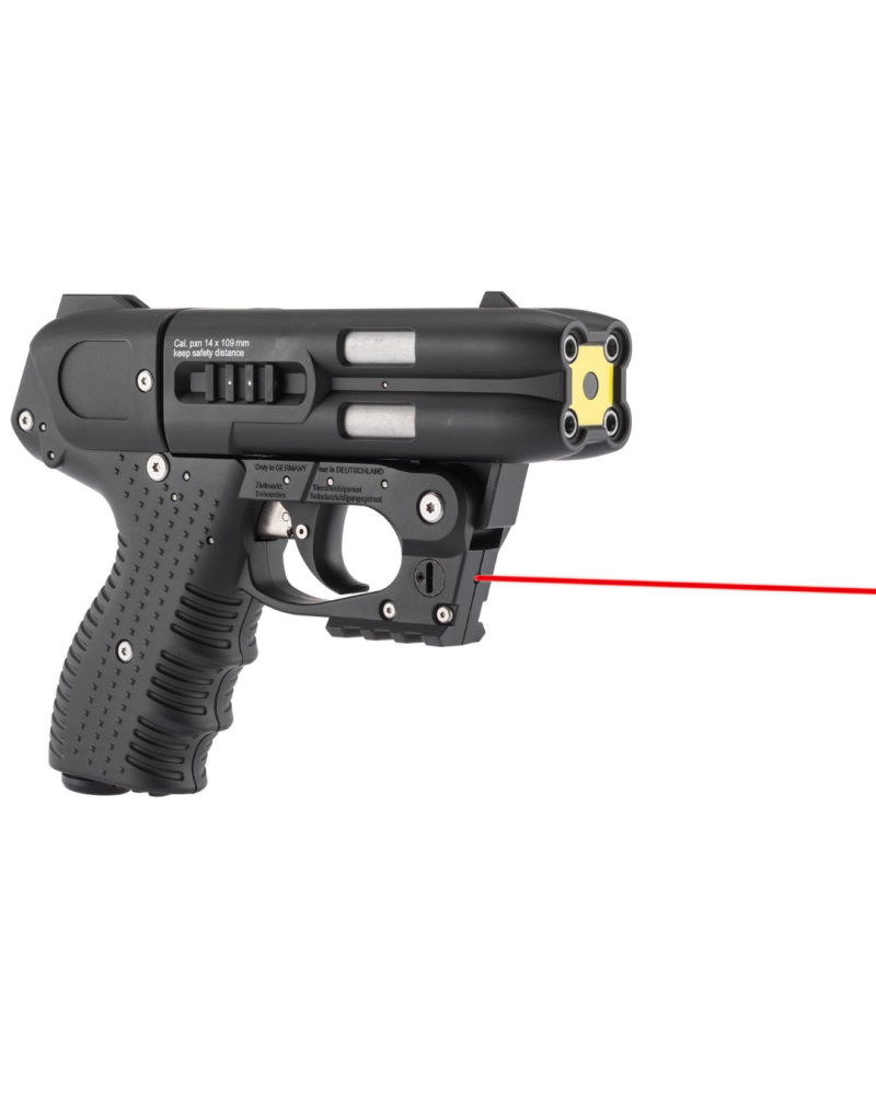 JPX 4 Laser Pro Piexon noir — Jet protecteur OC liquide 4 coups avec laser intégré, livré avec holster Kydex et 4 cartouches JPX 4 Laser Pro Piexon noir — Jet protecteur OC liquide 4 coups avec laser intégré, livré avec holster Kydex et 4 cartouches