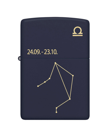 Briquet Zippo Zodiac Balance Navy Matte – symbole d’harmonie et d’équilibre Briquet Zippo Zodiac Balance Navy Matte – symbole d’harmonie et d’équilibre