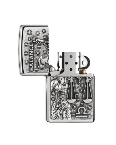 Briquet Zippo Signe Balance Street Chrome – symbole d’harmonie et d’équilibre