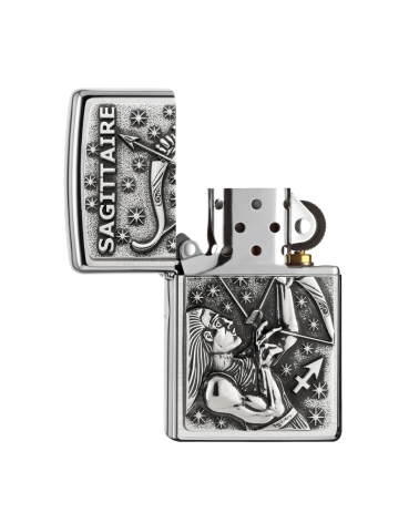 Briquet Zippo Signe Sagittaire Street Chrome – symbole d’aventure et de liberté Briquet Zippo Signe Sagittaire Street Chrome – symbole d’aventure et de liberté