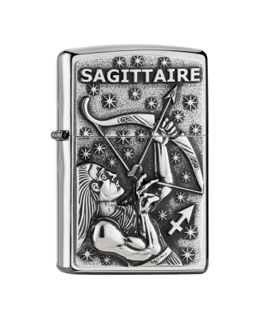 Briquet Zippo Signe Sagittaire Street Chrome – symbole d’aventure et de liberté