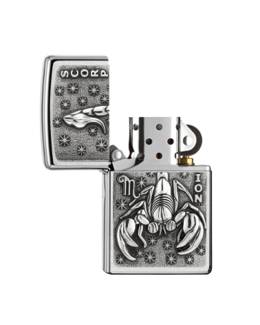 Briquet Zippo Signe Scorpion Street Chrome – symbole de puissance et de passion Briquet Zippo Signe Scorpion Street Chrome – symbole de puissance et de passion