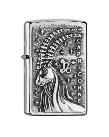 riquet Zippo Signe Capricorne Street Chrome – symbole de persévérance et de force