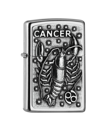 Briquet Zippo Signe Cancer Street Chrome – briquet tempête du zodiaque