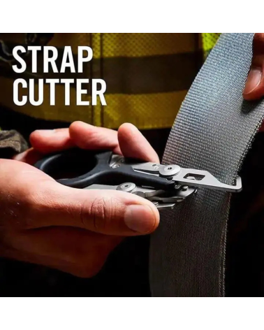Ciseaux d’urgence Rhino Rescue 6-en-1 avec lames en acier inoxydable et fonctions tactiques pour EMS et premiers secours