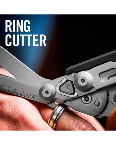 Ciseaux d’urgence Rhino Rescue 6-en-1 avec lames en acier inoxydable et fonctions tactiques pour EMS et premiers secours