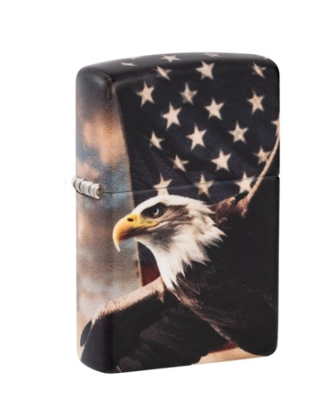 Briquet Zippo Eagle USA Flag Design – briquet tempête au motif du drapeau américain