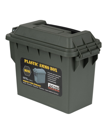 Boîte à munitions en plastique mini Fosco noire, étanche et robuste pour munitions et accessoires tactiques Boîte à munitions en plastique mini Fosco noire, étanche et robuste pour munitions et accessoires tactiques