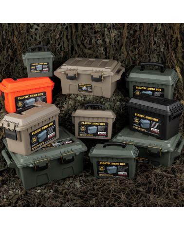 Boîte à munitions en plastique mini Fosco noire, étanche et robuste pour munitions et accessoires tactiques Boîte à munitions en plastique mini Fosco noire, étanche et robuste pour munitions et accessoires tactiques