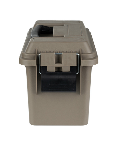 Boîte à munitions en plastique .50 Cal Fosco tan, étanche et empilable, idéale pour munitions et accessoires tactiques Boîte à munitions en plastique .50 Cal Fosco tan, étanche et empilable, idéale pour munitions et accessoires tactiques
