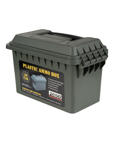 Boîte à munitions en plastique .50 Cal Fosco tan, étanche et empilable, idéale pour munitions et accessoires tactiques Boîte à munitions en plastique .50 Cal Fosco tan, étanche et empilable, idéale pour munitions et accessoires tactiques