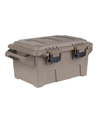 Boîte à munitions / utilitaire compacte en plastique tan Fosco, étanche, empilable et robuste pour usage tactique ou outdoor